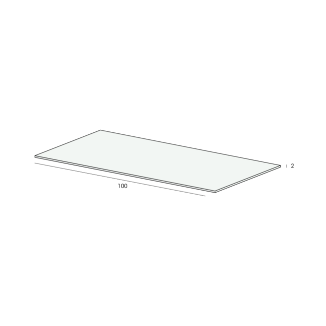 Heering Platprofiel 100 x 2 mm - Wit (1 x 600 cm)