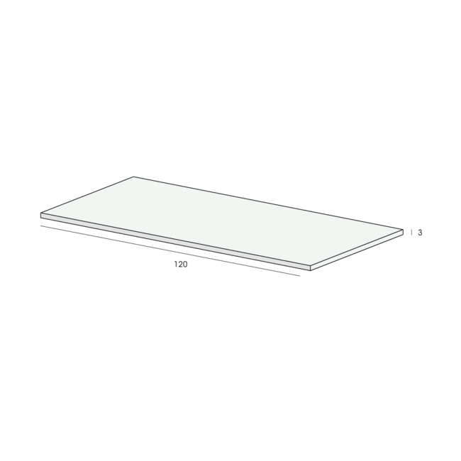 Heering Platprofiel 120 x 3 mm - Wit (1 x 600 cm)