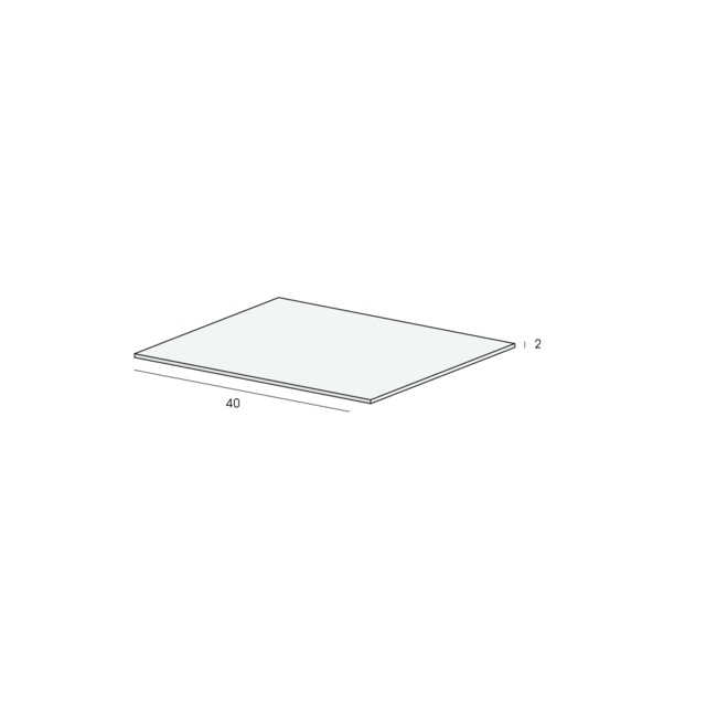 Heering Platprofiel 40 x 2 mm - Crème (1 x 600 cm)