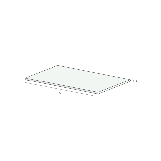 Heering Platprofiel 60 x 3 mm - Crème (Renolit) (1 x 600 cm)