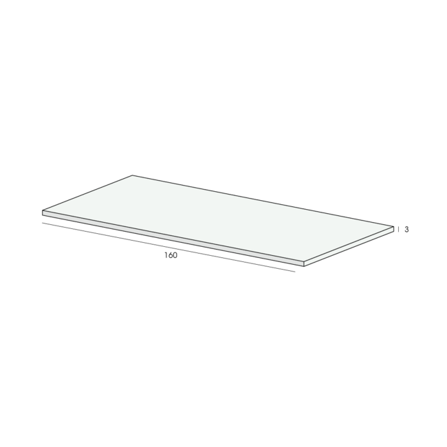 Heering Platprofiel 160 x 3 mm - Crème (1 x 600 cm)