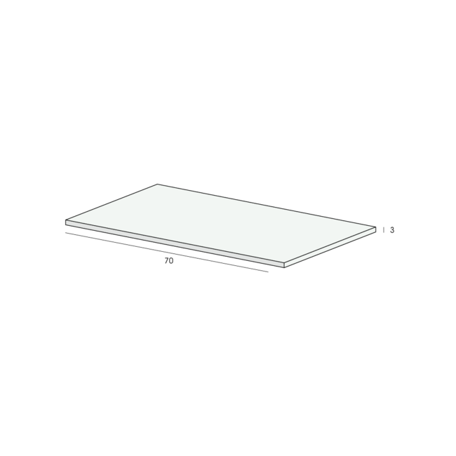 Heering Platprofiel 70 x 3 mm - Crème (1 x 600 cm)