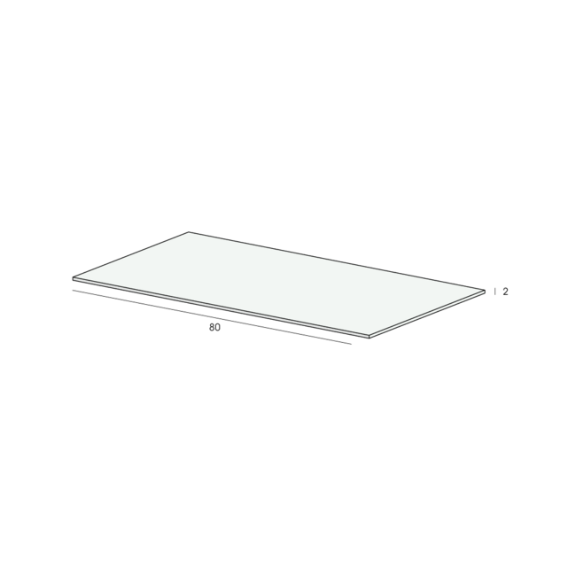 Heering Platprofiel 80 x 2 mm - Wit (1 x 600 cm)