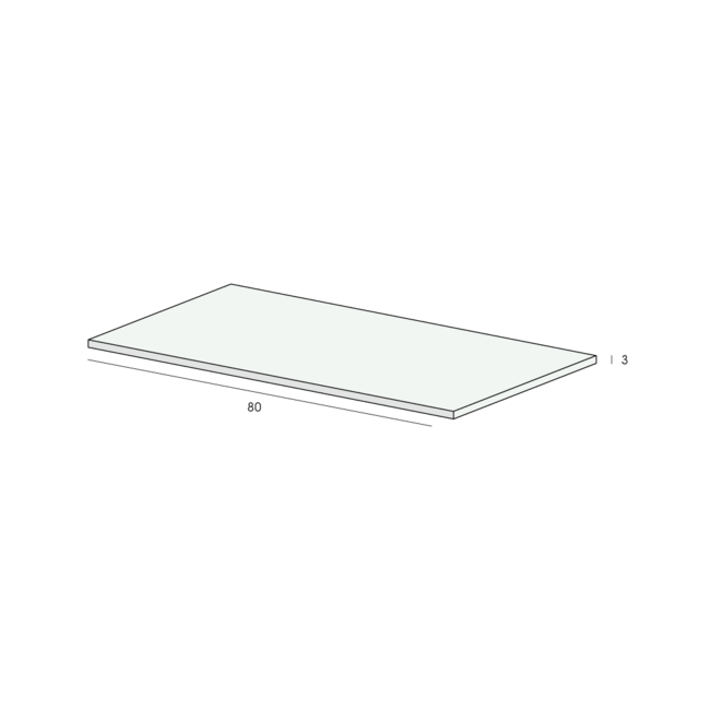 Heering Platprofiel 80 x 3 mm - Crème (1 x 600 cm)