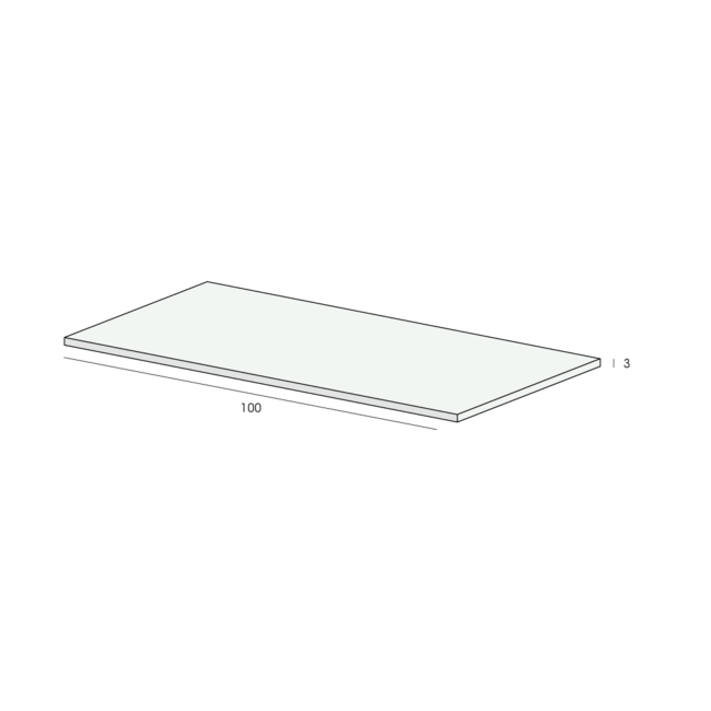 Heering Platprofiel 100 x 3 mm - Crème (1 x 600 cm)