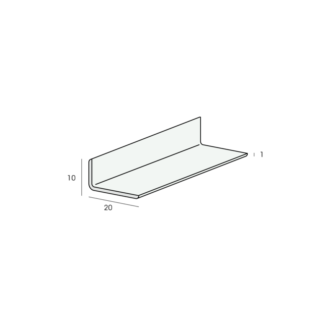 Heering Hoekprofiel 20 x 10 x 1 mm - Wit (1 x 275 cm)
