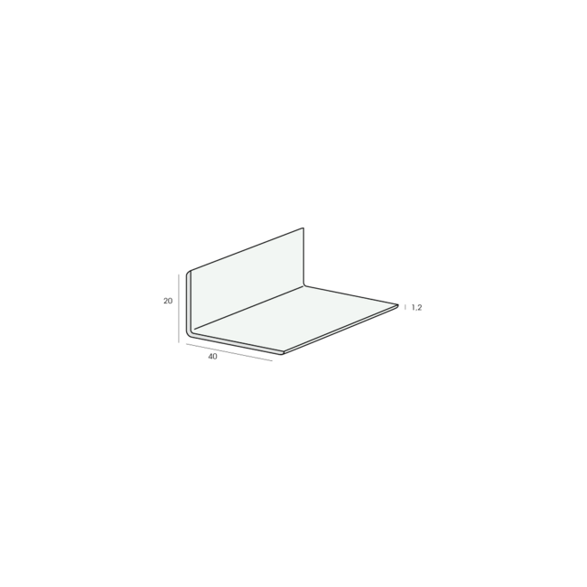 Heering Hoekprofiel 40 x 20 x 1,2 mm - Wit (1 x 275 cm)