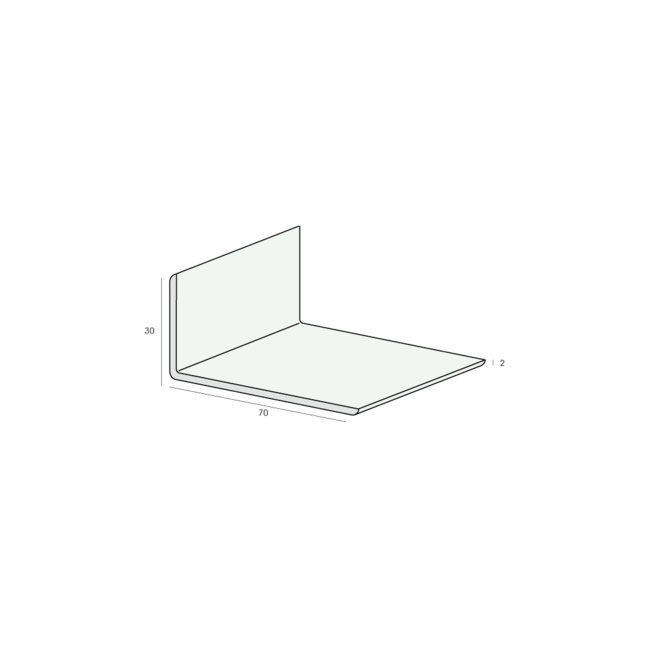 Heering Hoekprofiel 70 x 30 x 2 mm - Wit (1 x 600 cm)