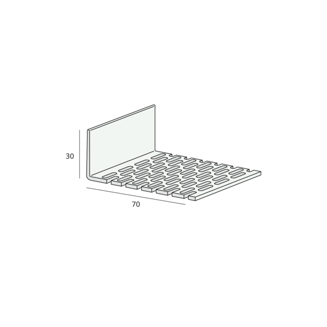 Heering Hoekprofiel geperforeerd 70 x 30 x 2 mm - Zwart (1 x 300 cm)