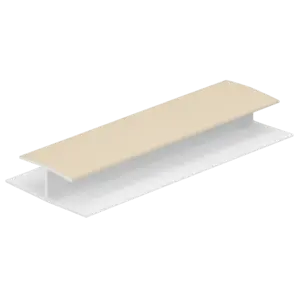 Keralit H-verbindingprofiel 10 mm - Licht ivoor  (1 x 260 cm)
