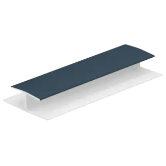 Keralit H-verbindingprofiel 10 mm - Staalblauw