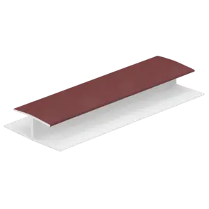 Keralit H-verbindingprofiel 10 mm - Wijnrood (1 x 260 cm)
