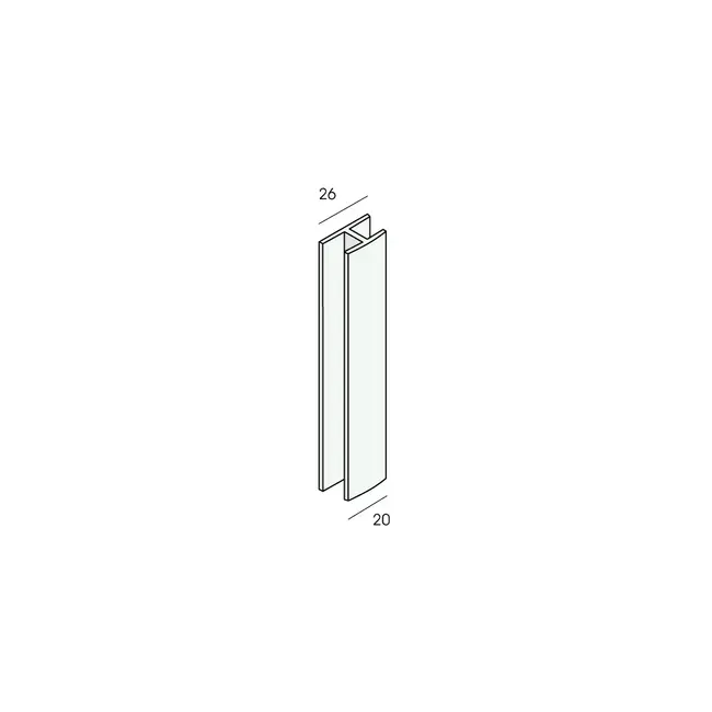 Keralit H-verbindingprofiel 10 mm - Donkergroen (1 x 260 cm)