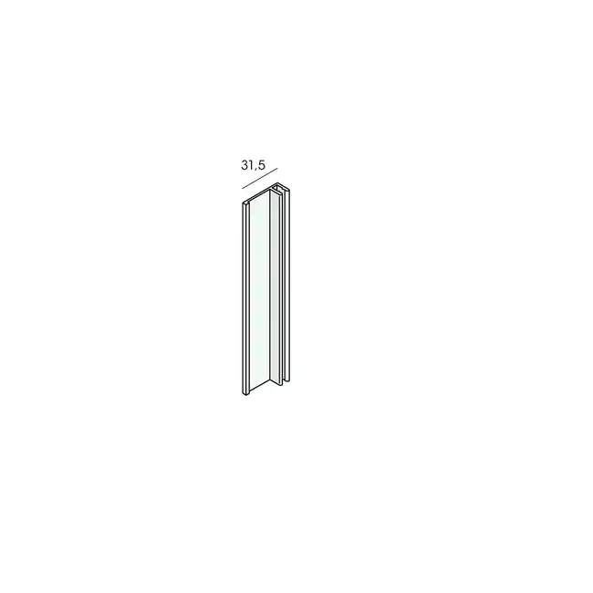 Keralit Basis eindprofiel aluminium (1 x 400 cm)
