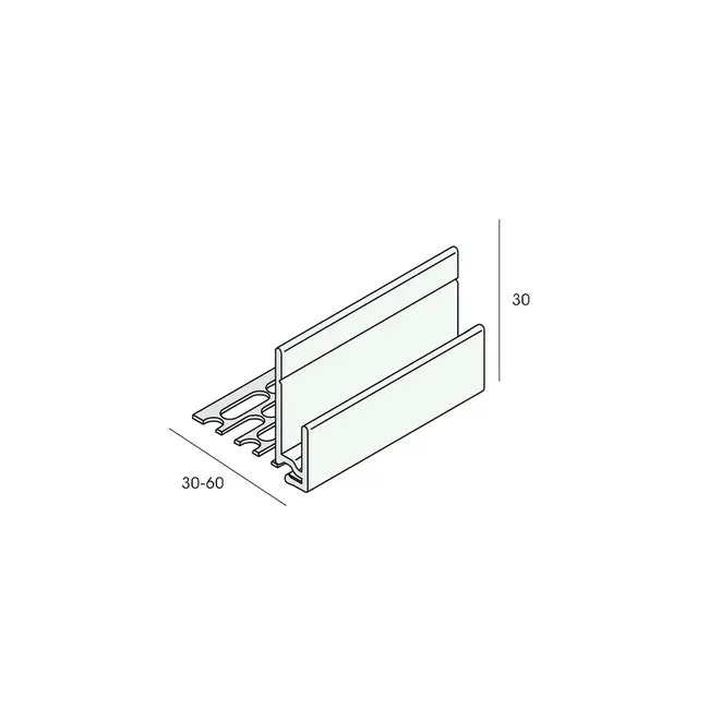 Keralit Inhaak startprofiel aluminium (1 x 400 cm)