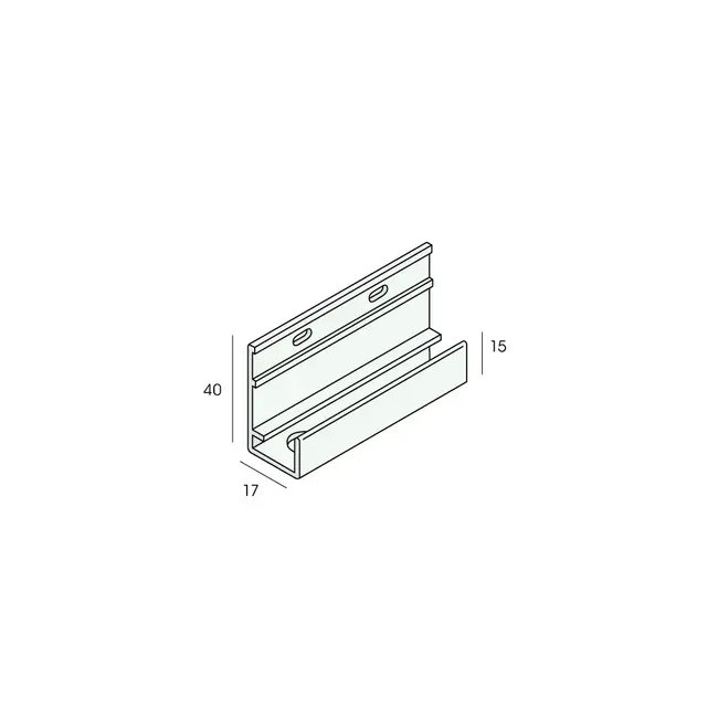 Keralit Omrandingprofiel - Bruin redceder (1 x 400 cm)
