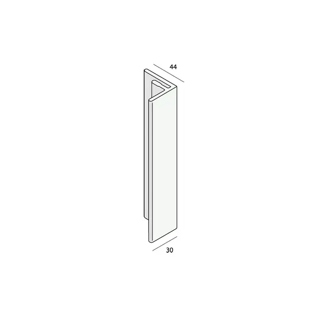 Keralit Verlengd eindprofiel 17x44 mm - Donker eiken (1 x 400 cm)