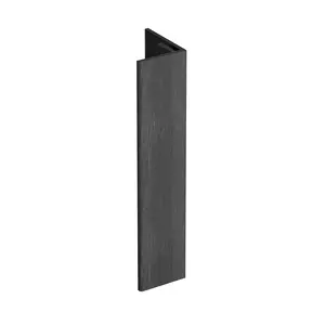 Keralit Verlengd eindprofiel 17x44 mm - Zwart eiken (1 x 400 cm)