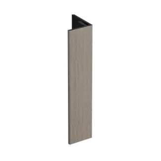 Keralit Verlengd eindprofiel 17x44 mm - Vergrijsd ceder