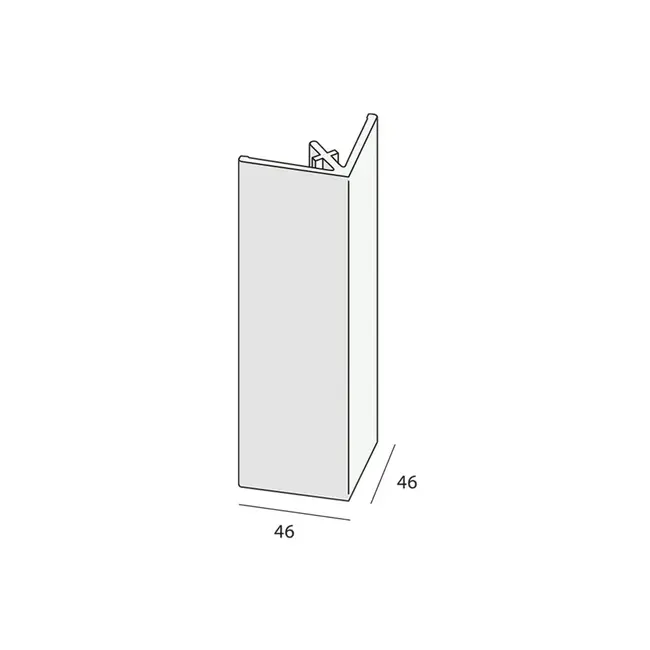 Keralit Uitwendig hoekprofiel 46x46 mm - Taupe eiken (1 x 400 cm)