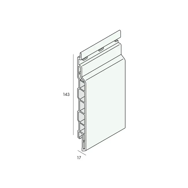 Keralit Sponningdeel 143 mm - Dustgrey (1 x 600 cm)