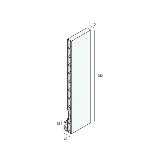 Keralit Dakrandpaneel 250 mm - Crème (1 x 600 cm)