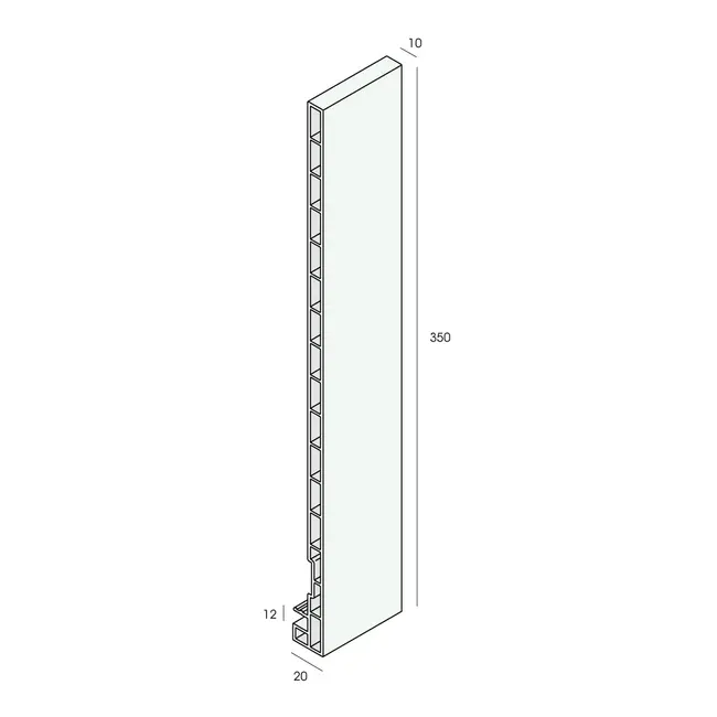 Keralit Dakrandpaneel 350 mm - Monumentenblauw (1 x 600 cm)