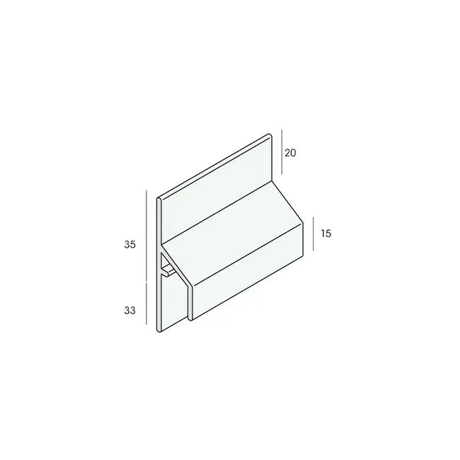 Keralit Trim / kraal aansluitprofiel 10 mm - Licht ivoor (1 x 600 cm)