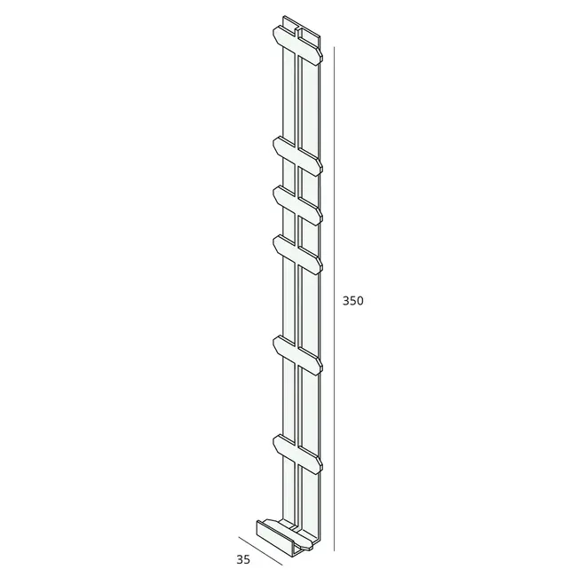 Keralit Tussenstuk 350 mm - Zwartgrijs (per stuk)