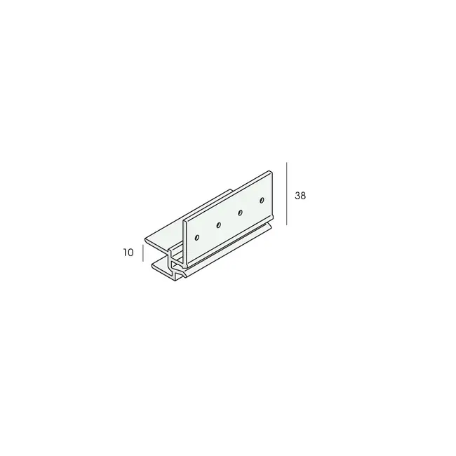 Keralit Montageprofiel 10 mm - Golden oak (1 x 600 cm)