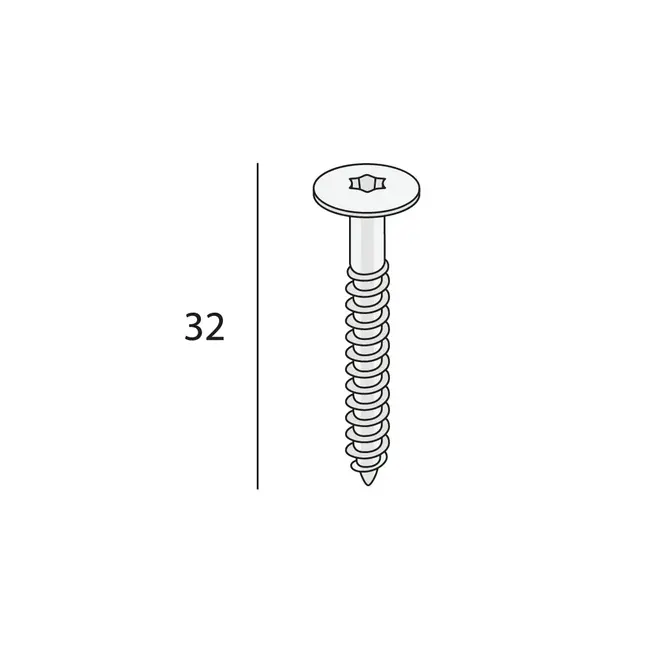 Keralit Torx schroef RVS (100 stuks) - Grijs (per stuk)