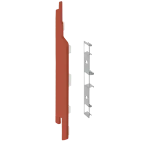 Keralit Eindkappen 2814 links incl. connector (5 stuks) - Steenrood (per stuk)