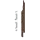 Keralit Eindkappen 2814 rechts incl. connector (5 stuks) - Donker eiken (per stuk)