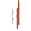 Keralit Eindkappen 2814 rechts incl. connector (5 stuks) - Steenrood (per stuk)