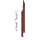 Keralit Eindkappen 2814 rechts incl. connector (5 stuks) - Wijnrood (per stuk)