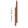 Keralit Eindkappen 2814 rechts incl. connector (5 stuks) - Californian redwood (per stuk)