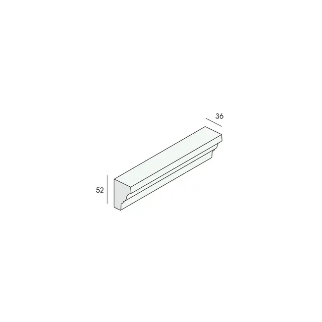 Unipanel Sierlijst 36x52 mm (1 x 485 cm)
