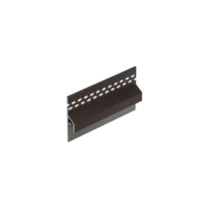 Keralit Trim / kraal ventilerend aansluitprofiel 10 mm - Donkerbruin (1 x 600 cm)