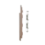 Keralit Eindkap voor 2815 rechts (5 stuks) - Taupe eiken (per stuk)