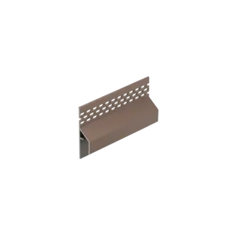 Keralit Trim / kraal ventilerend aansluitprofiel 17 mm – Bruingrijs