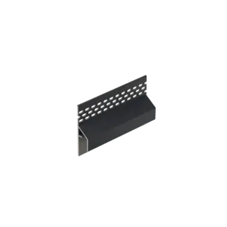 Keralit Trim / kraal ventilerend aansluitprofiel 17 mm - Zwartgrijs