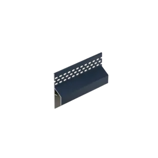 Keralit Trim / kraal ventilerend aansluitprofiel 17 mm - Staalblauw