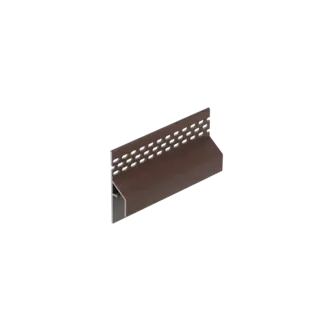 Keralit Trim / kraal ventilerend aansluitprofiel 17 mm - Bruin eiken