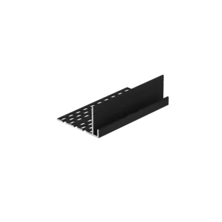 Keralit Inhaak startprofiel 50 mm ventilatie - Zwart