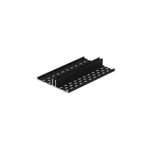 Keralit Tweezijdig ventilatieprofiel - Zwart (1 x 400 cm)