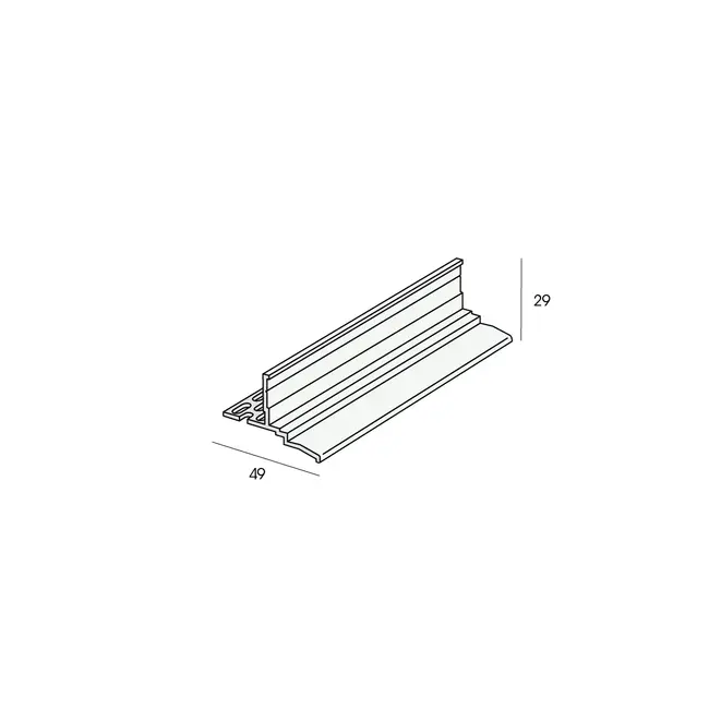 Keralit Startprofiel horizontaal 22 mm ventilatie - Zwart (1 x 400 cm)