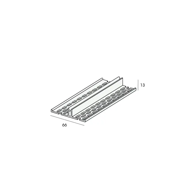 Keralit Tweezijdig ventilatieprofiel - Zwart (1 x 400 cm)