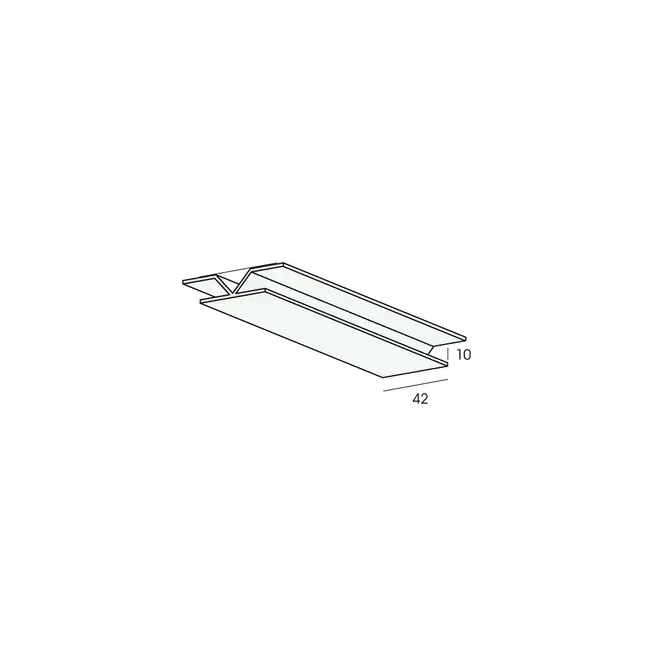 Heering Vouwhoekverbindingprofiel 10 mm - Verkeerswit