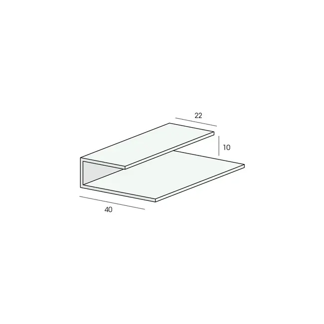 Heering Startprofiel 10 mm - Crème (1 x 600 cm)