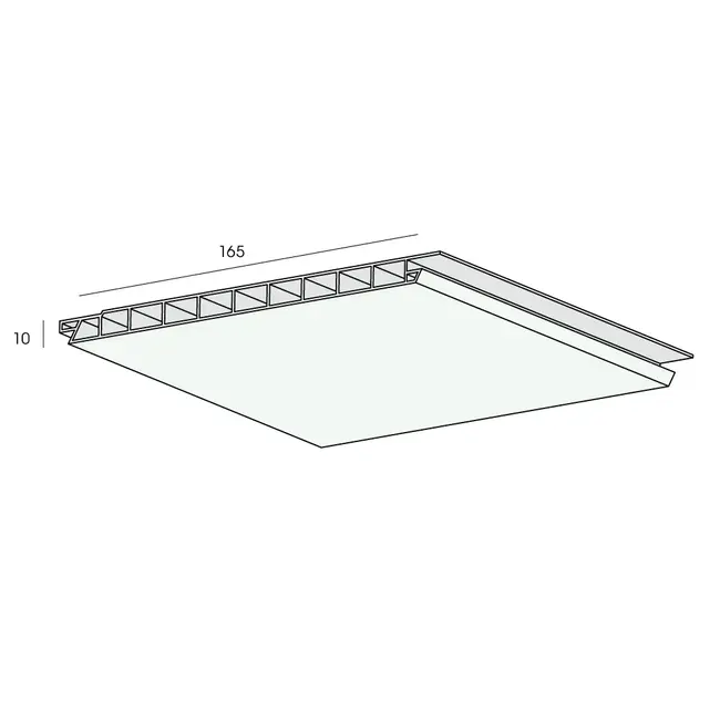 Heering Vlakwerkende schroot 165 x 10 mm - Verkeerswit (1 x 600 cm)